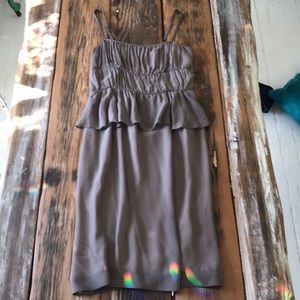 Anthropologie Peplum Dress with Straps